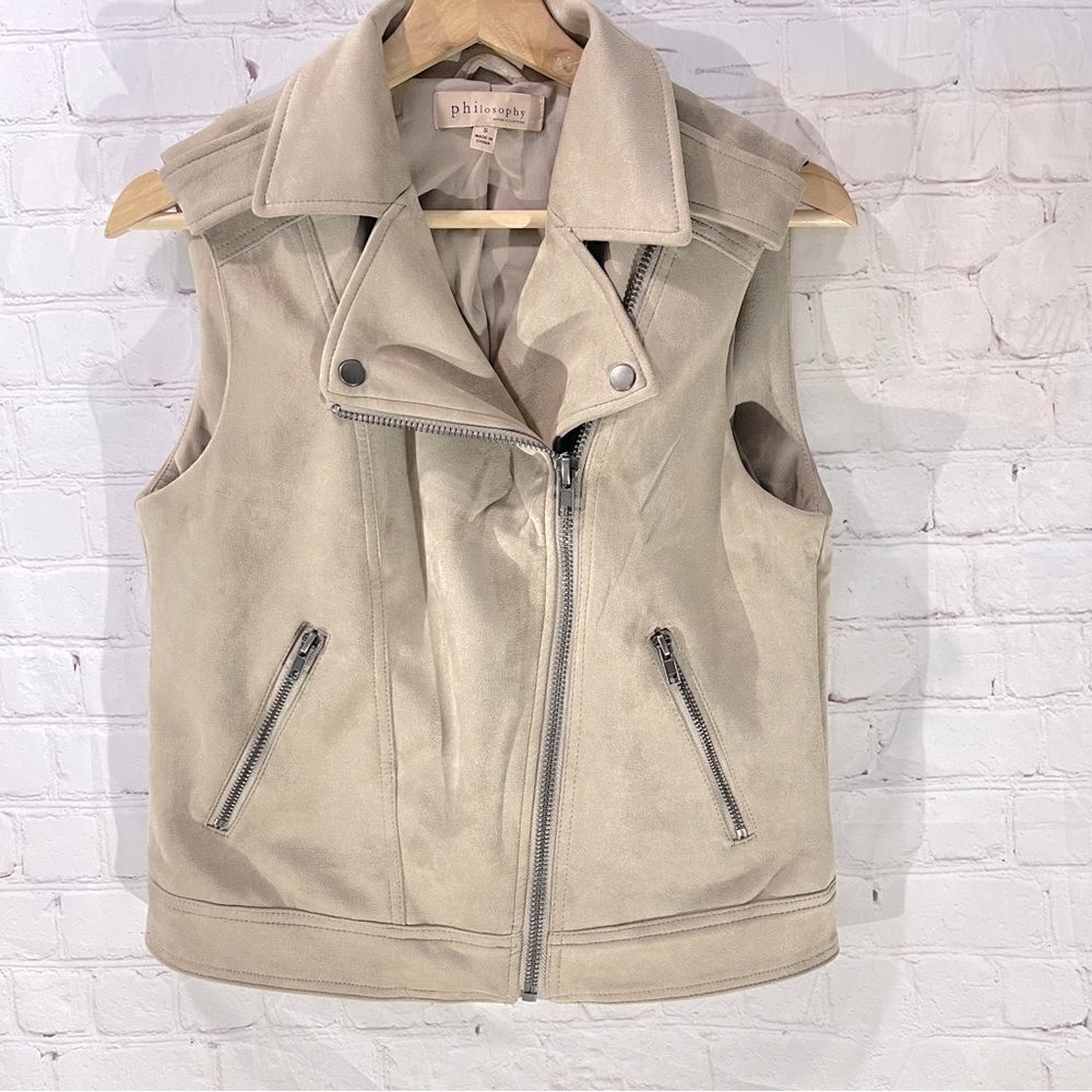 Philosophy vest faux leather/suede  